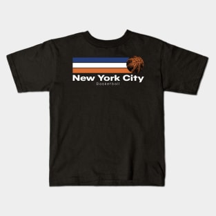 New York City Flag Basketball Retro Kids T-Shirt